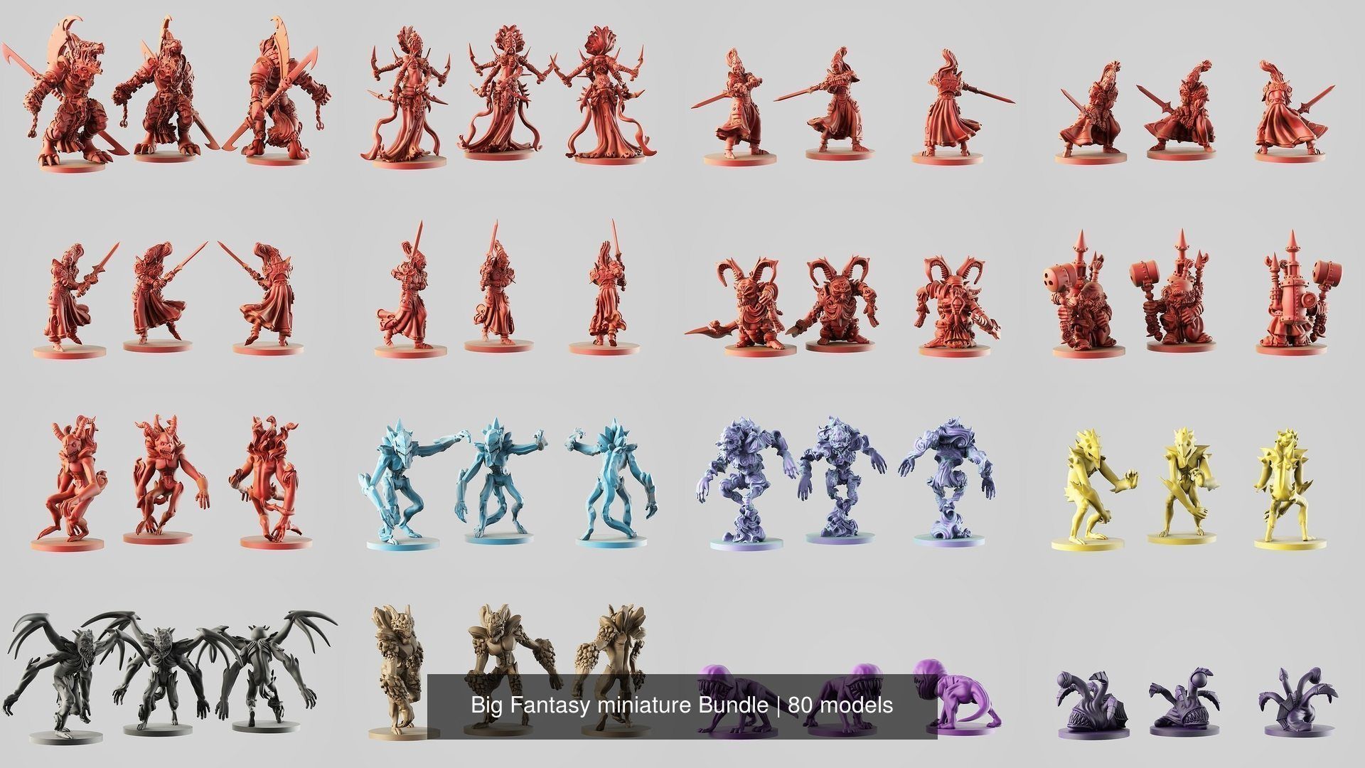 Big Fantasy miniature Bundle 3D Model Collection_178