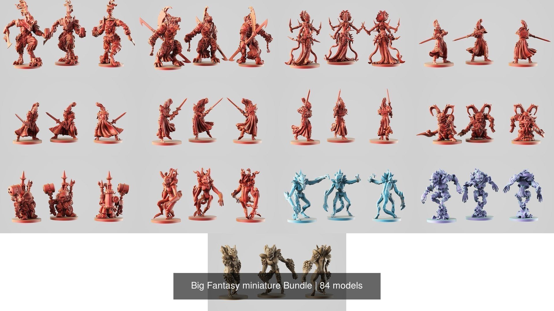 Big Fantasy miniature Bundle 3D Model Collection_214