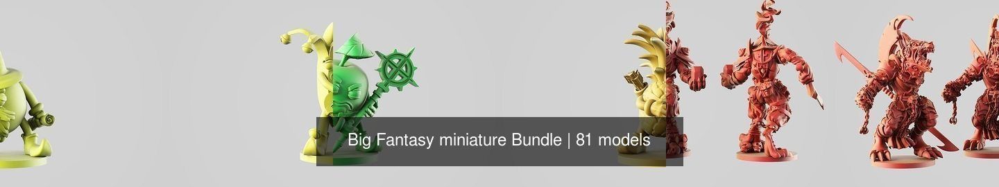 Big Fantasy miniature Bundle 3D Model Collection_169