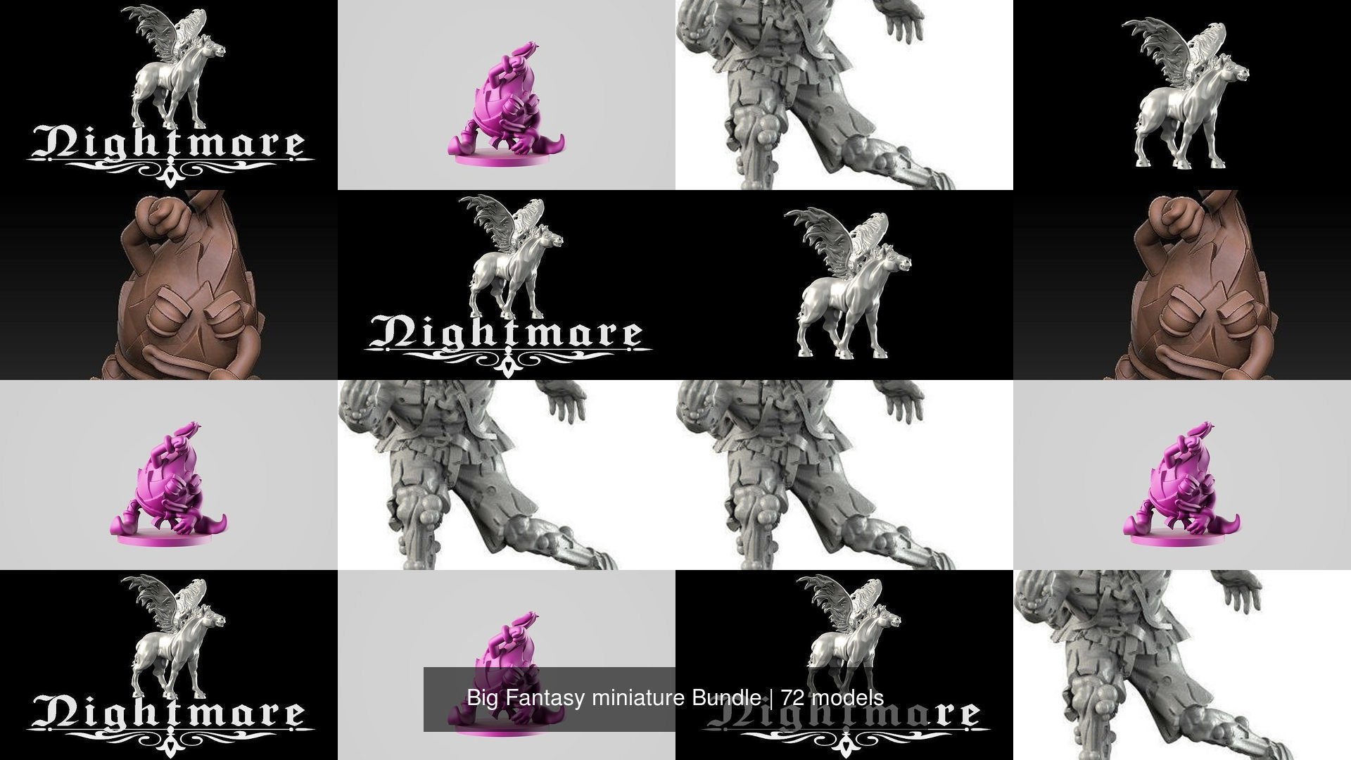 Big Fantasy miniature Bundle 3D Model Collection_278
