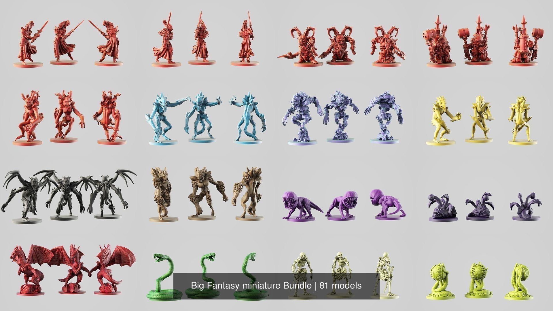 Big Fantasy miniature Bundle 3D Model Collection_217