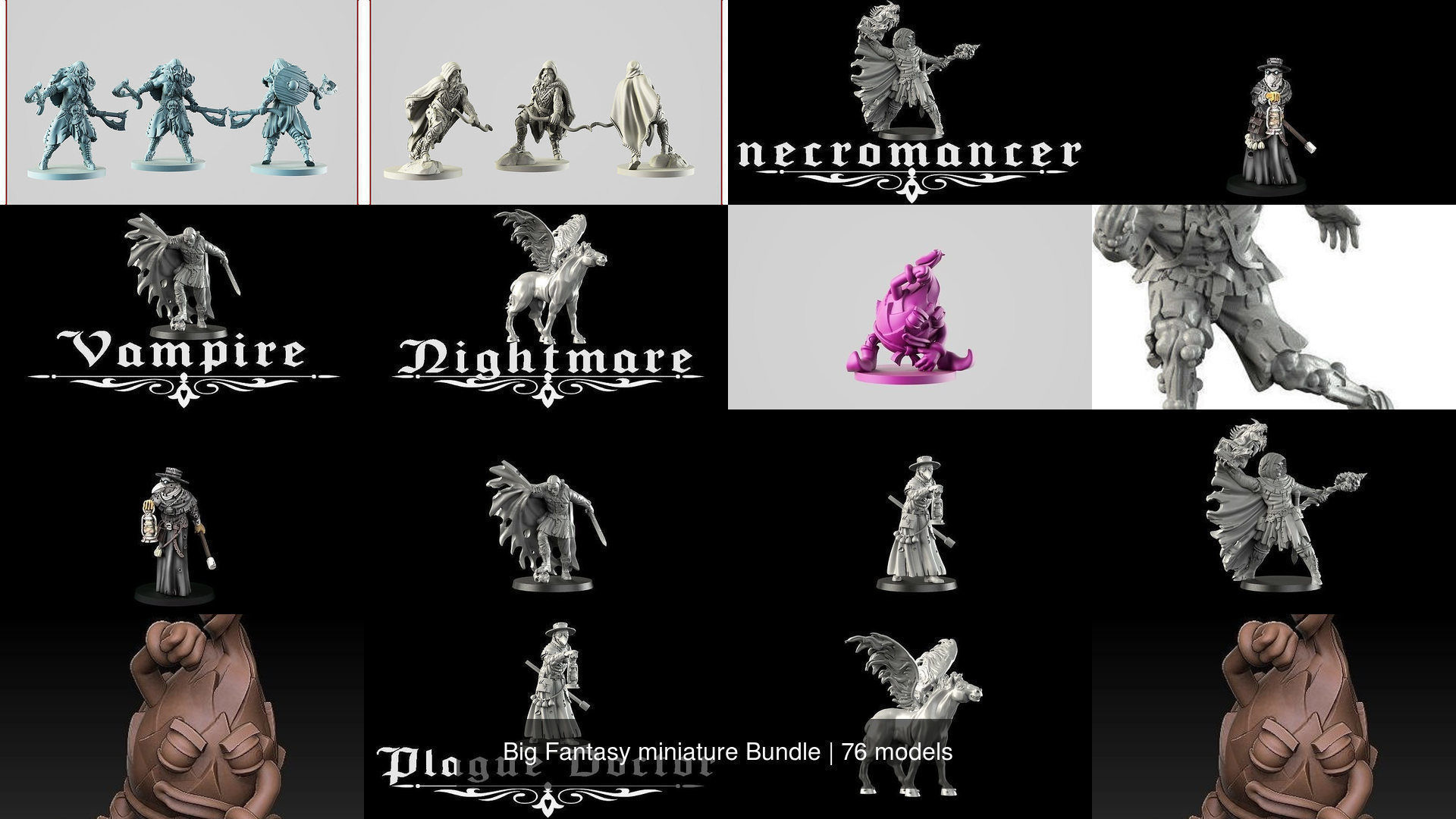 Big Fantasy miniature Bundle 3D Model Collection_273