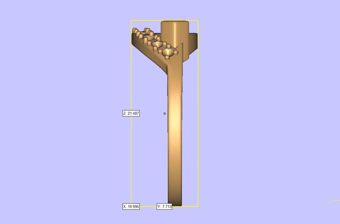 Gold Lace Wedding Ring  3D print model_8