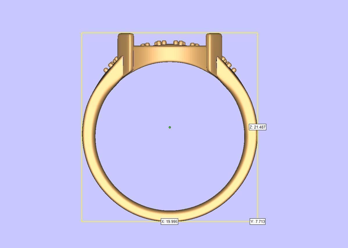 Gold Lace Wedding Ring  3D print model_7