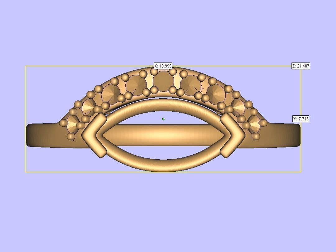 Gold Lace Wedding Ring  3D print model_6
