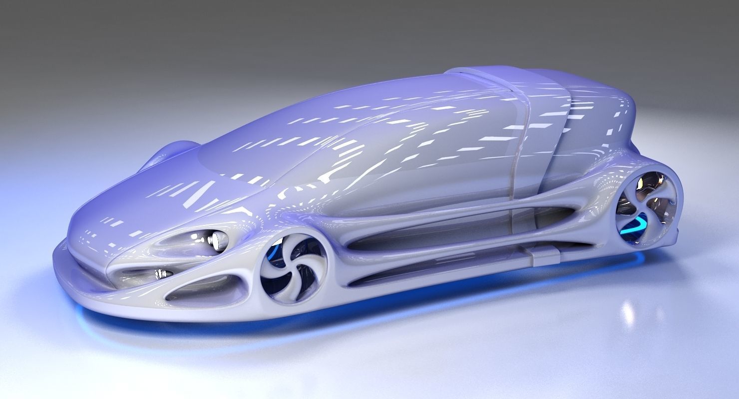 Futuristic Car HD 08 3D model_1