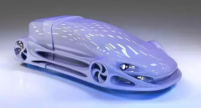 Futuristic Car HD 08 3D model