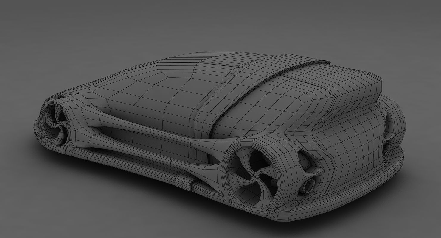 Futuristic Car HD 08 3D model_10