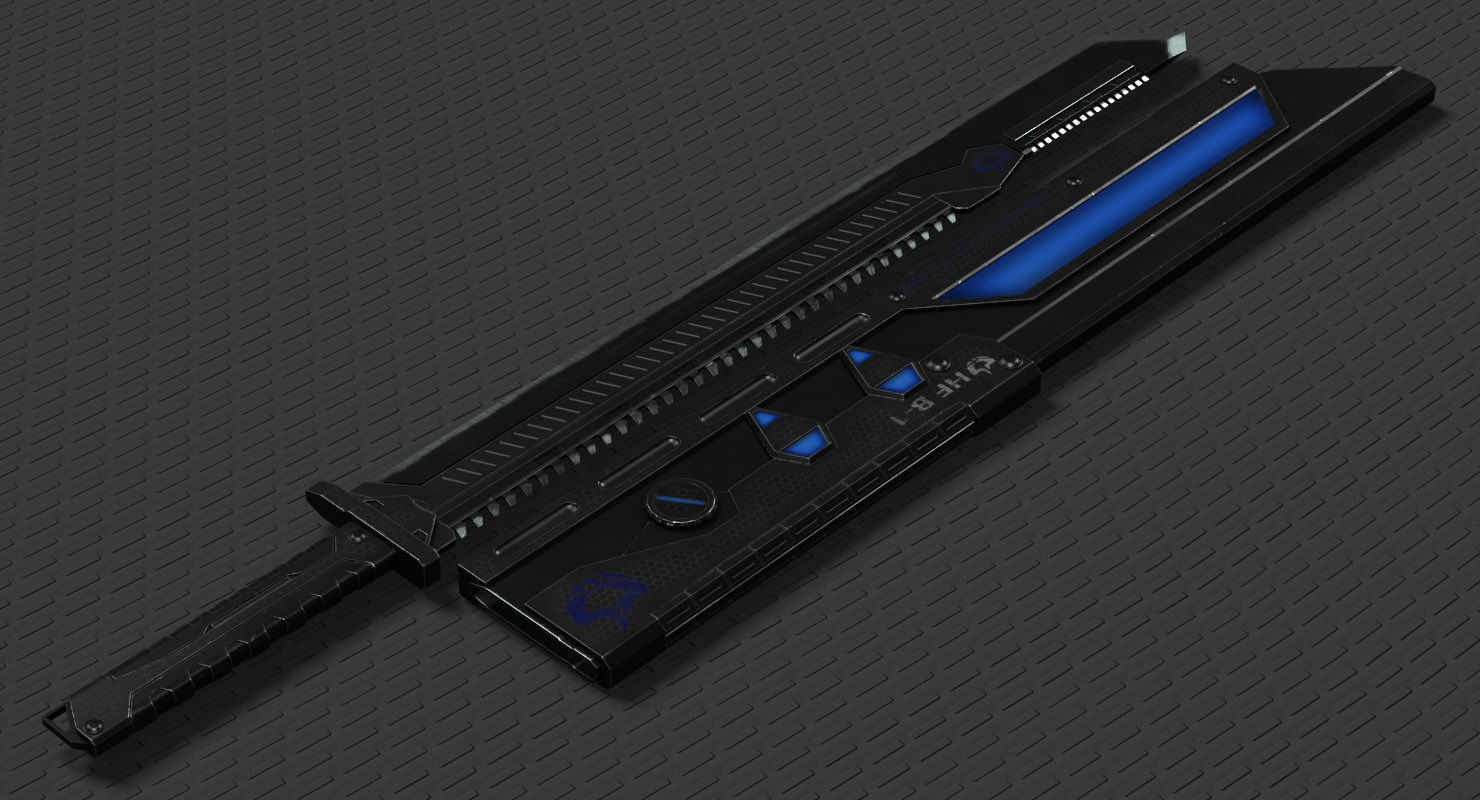 Sci Fi High Frequency Sword 3D model_3