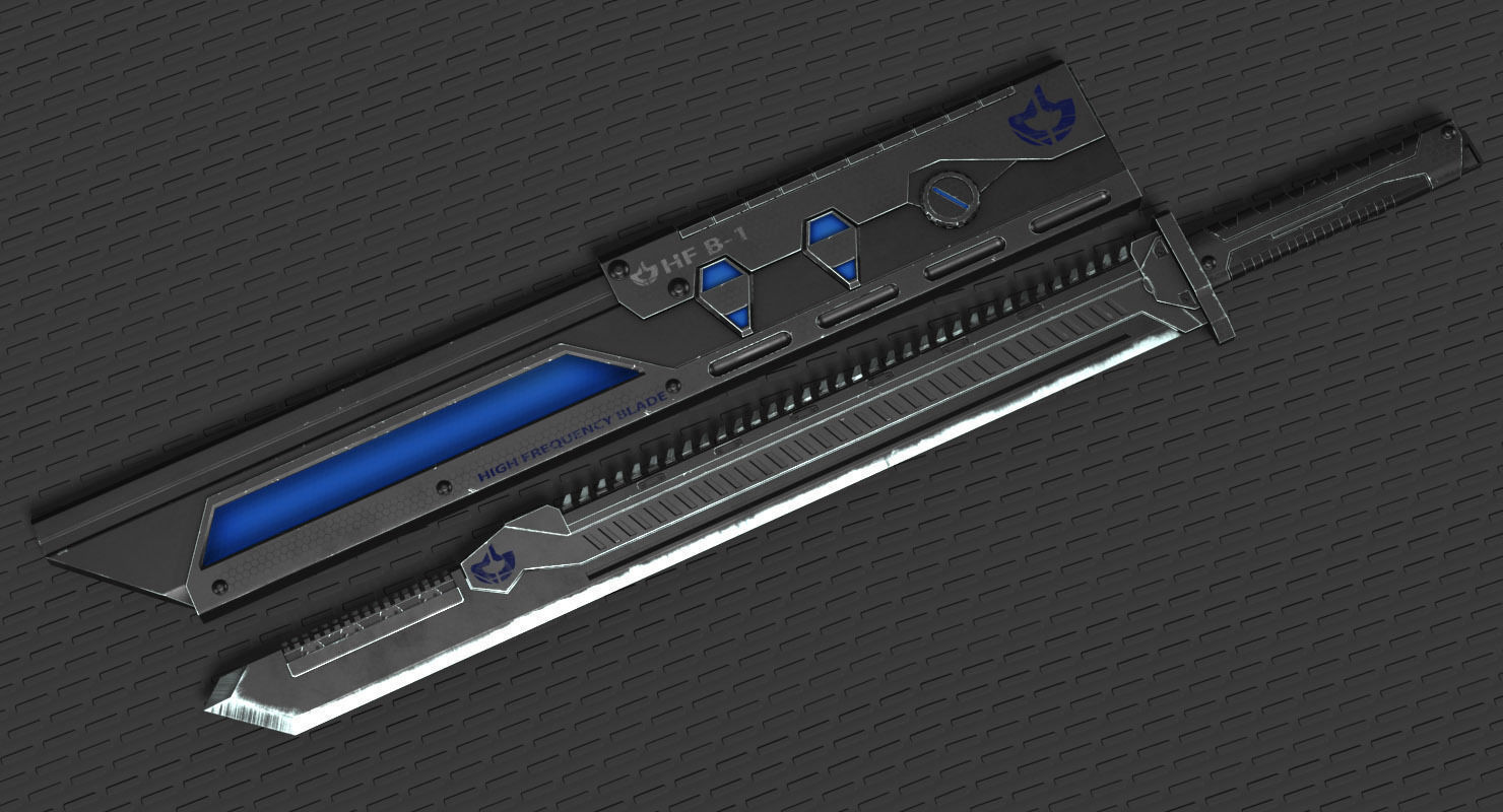 Sci Fi High Frequency Sword 3D model_5