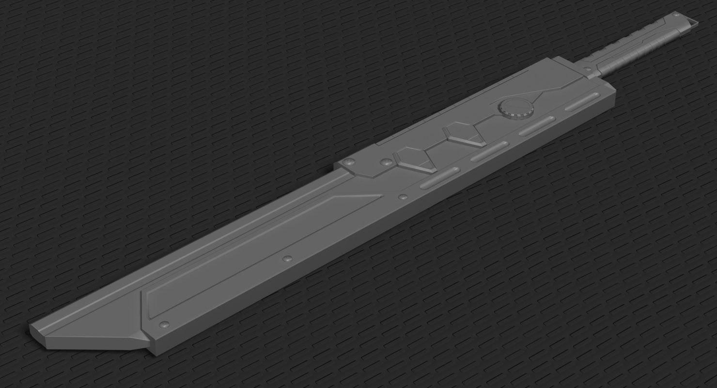 Sci Fi High Frequency Sword 3D model_15