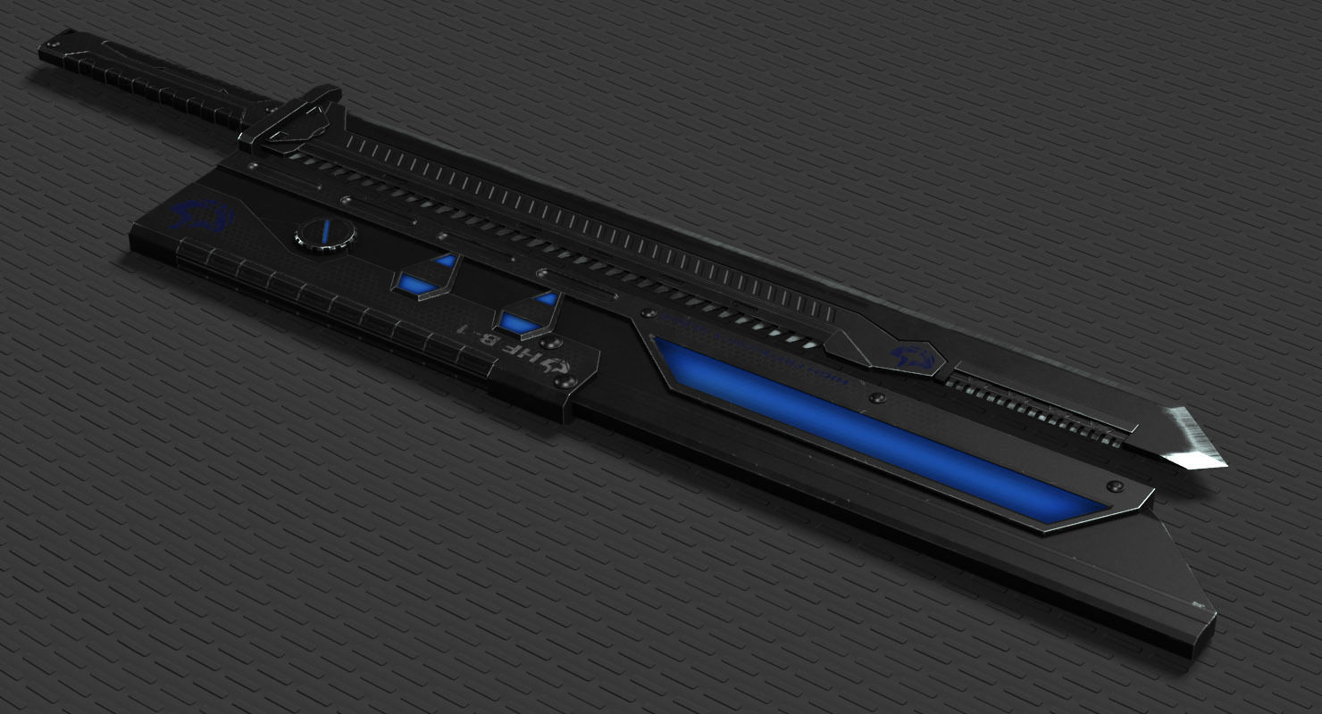 Sci Fi High Frequency Sword 3D model_4