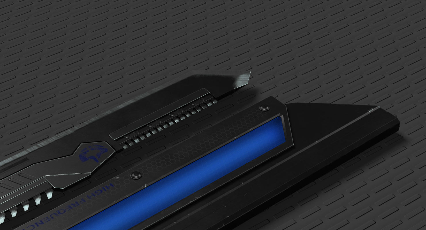 Sci Fi High Frequency Sword 3D model_1