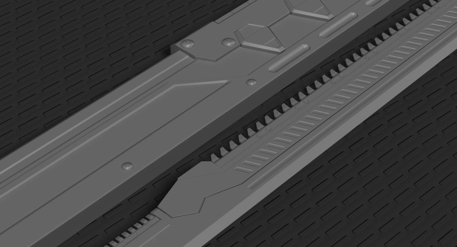 Sci Fi High Frequency Sword 3D model_13