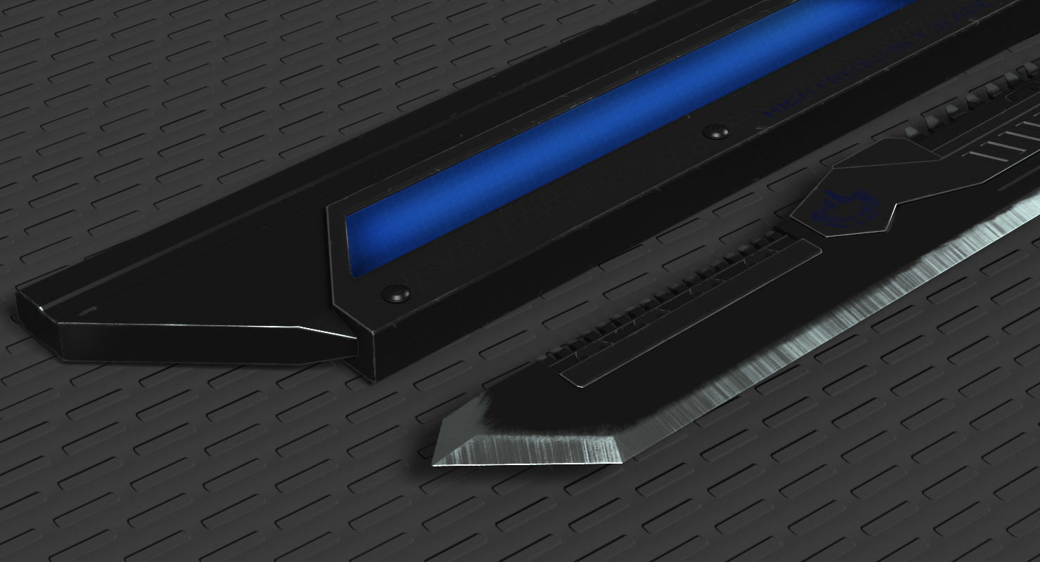 Sci Fi High Frequency Sword 3D model_6