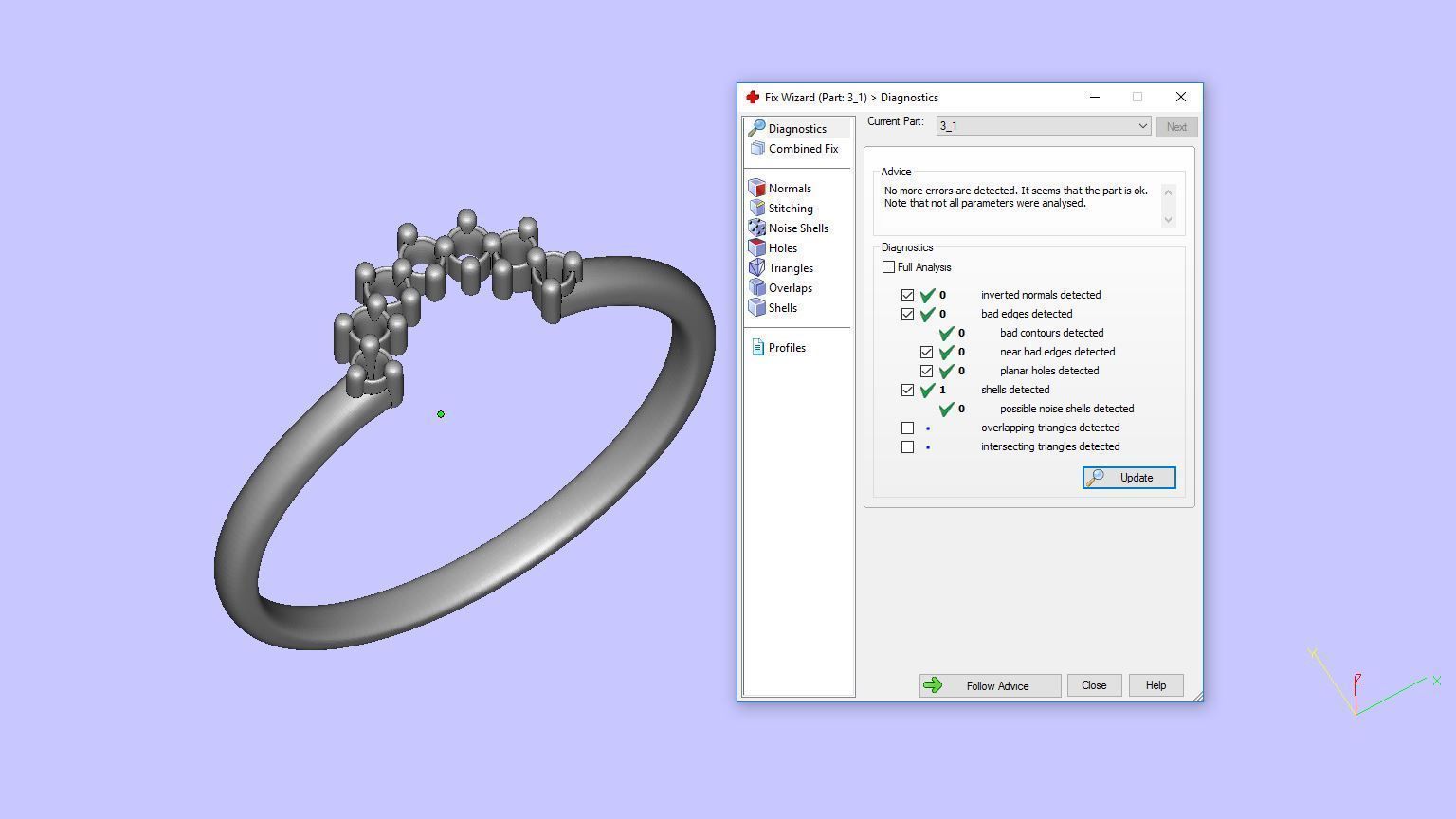 CURVED DIAMOND BAND RINGS 3D print model_7