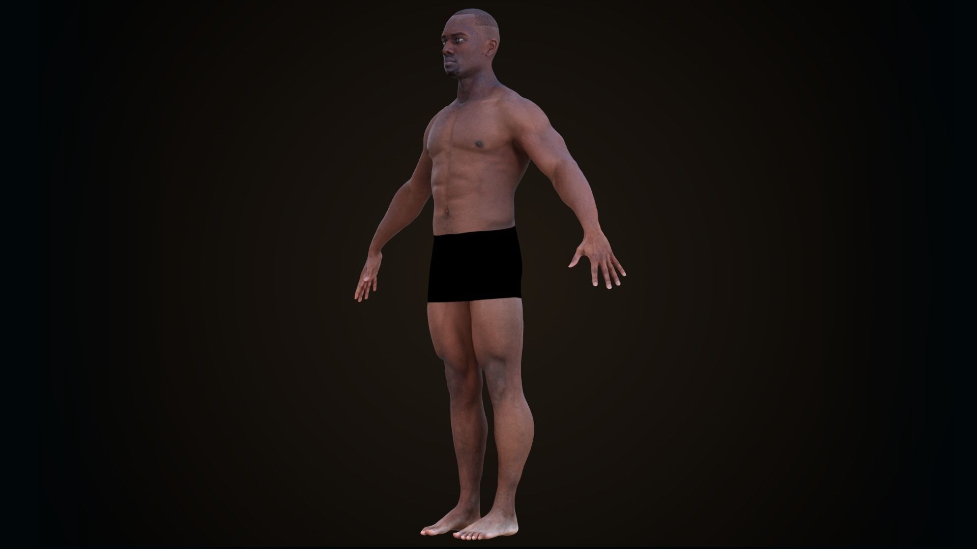 Cinematic Male 002 - Advanced Body Rig - Face Rig - GUI Low-poly 3D model_13