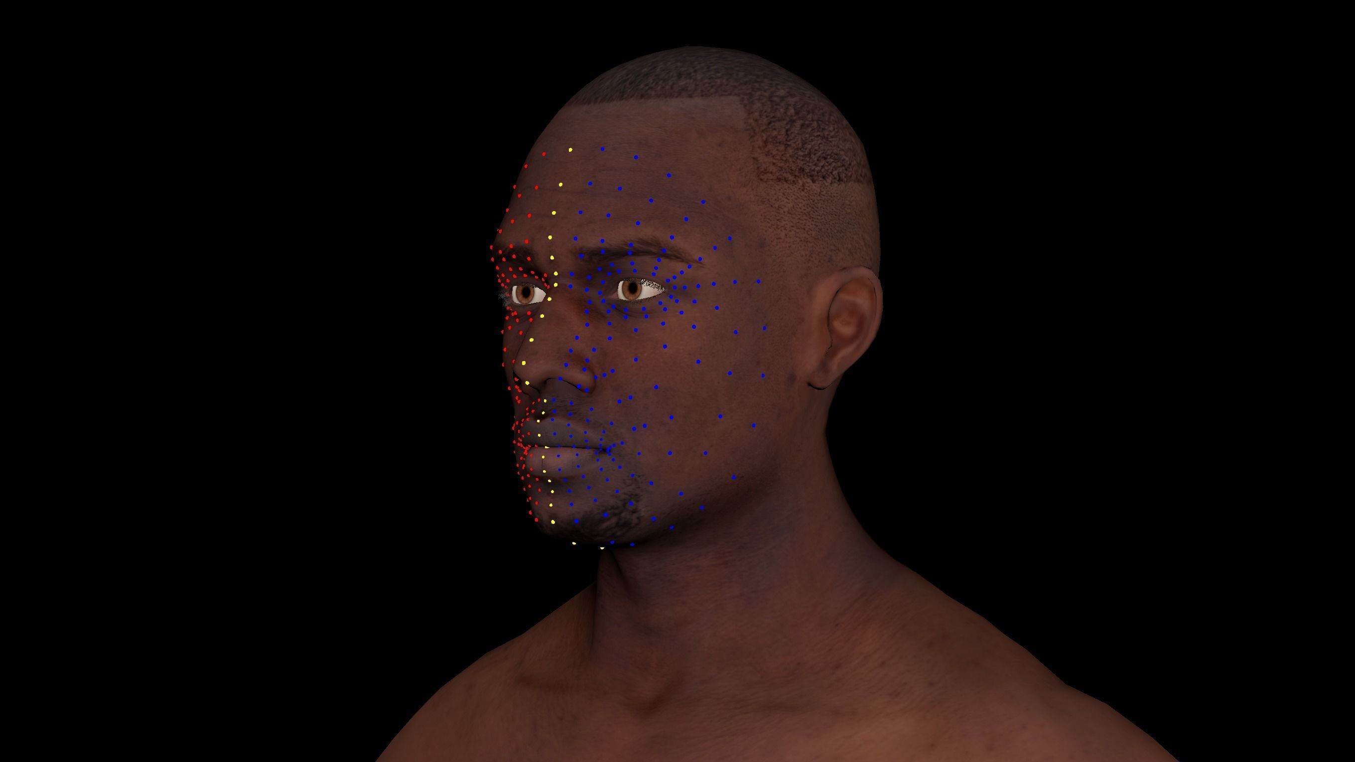 Cinematic Male 002 - Advanced Body Rig - Face Rig - GUI Low-poly 3D model_19