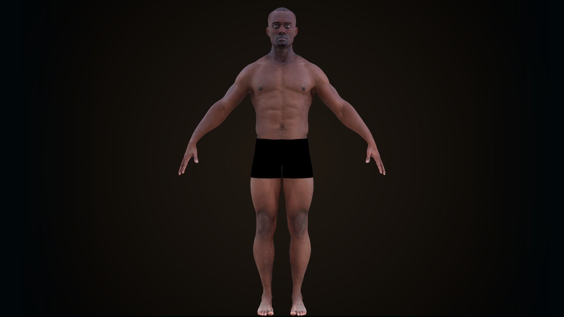 Cinematic Male 002 - Advanced Body Rig - Face Rig - GUI Low-poly 3D model_12