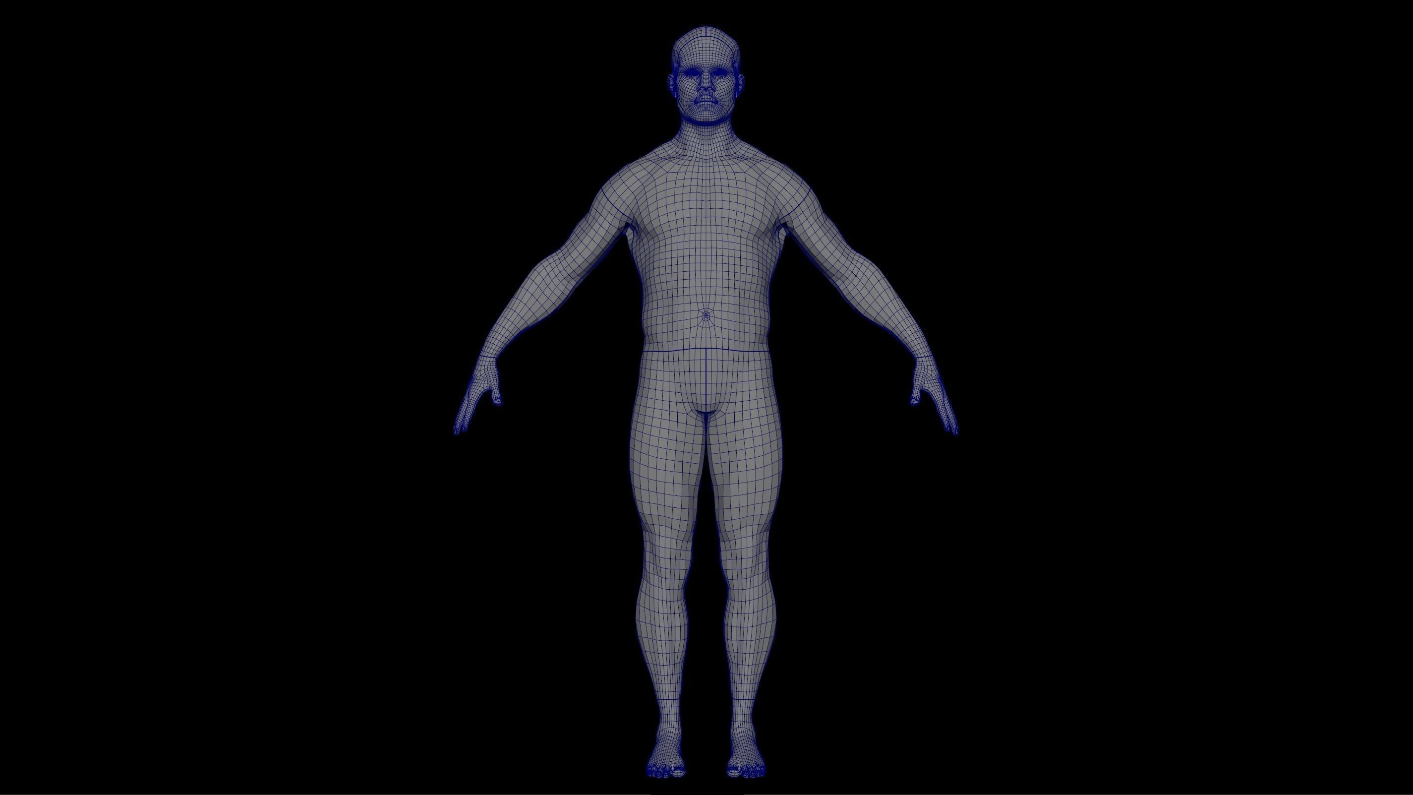 Cinematic Male 002 - Advanced Body Rig - Face Rig - GUI Low-poly 3D model_22