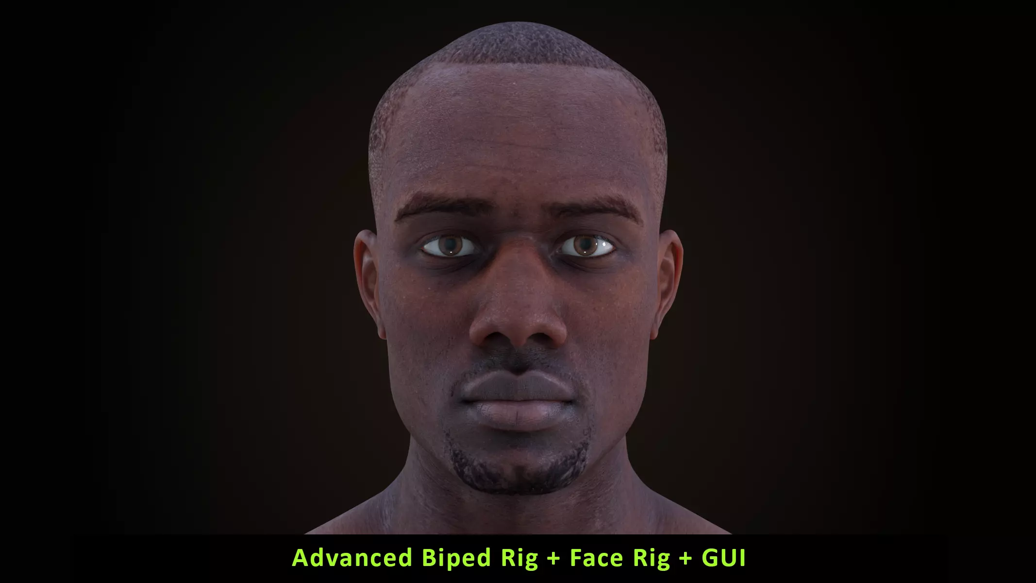 Cinematic Male 002 - Advanced Body Rig - Face Rig - GUI Low-poly 3D model_0
