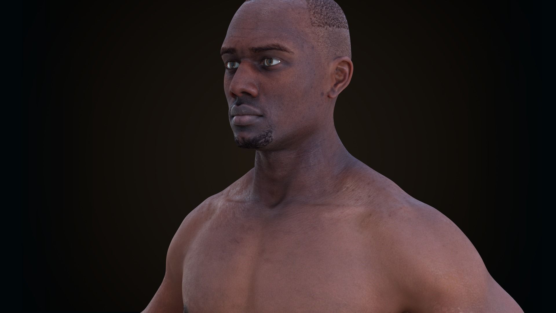 Cinematic Male 002 - Advanced Body Rig - Face Rig - GUI Low-poly 3D model_9