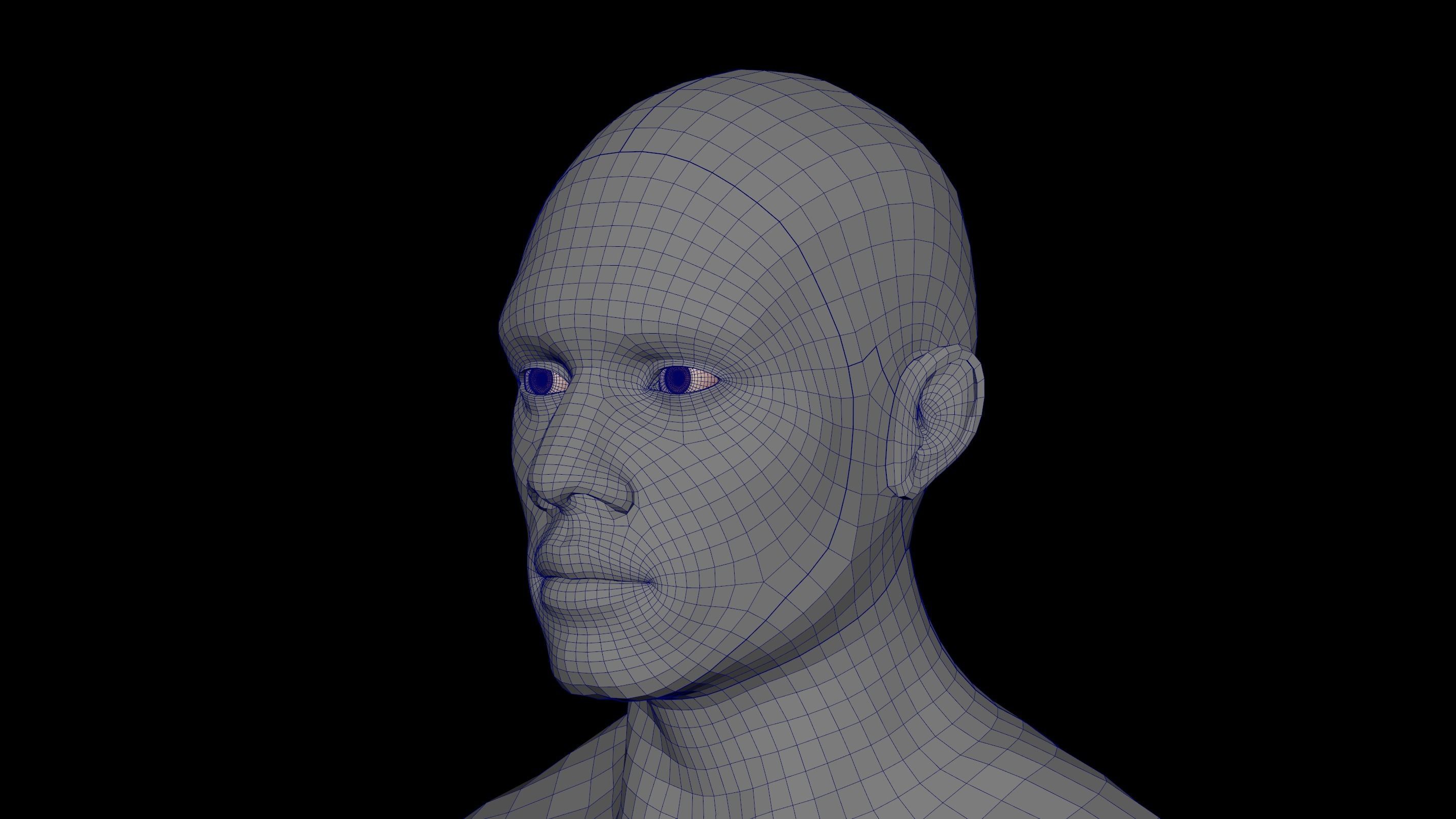 Cinematic Male 002 - Advanced Body Rig - Face Rig - GUI Low-poly 3D model_21