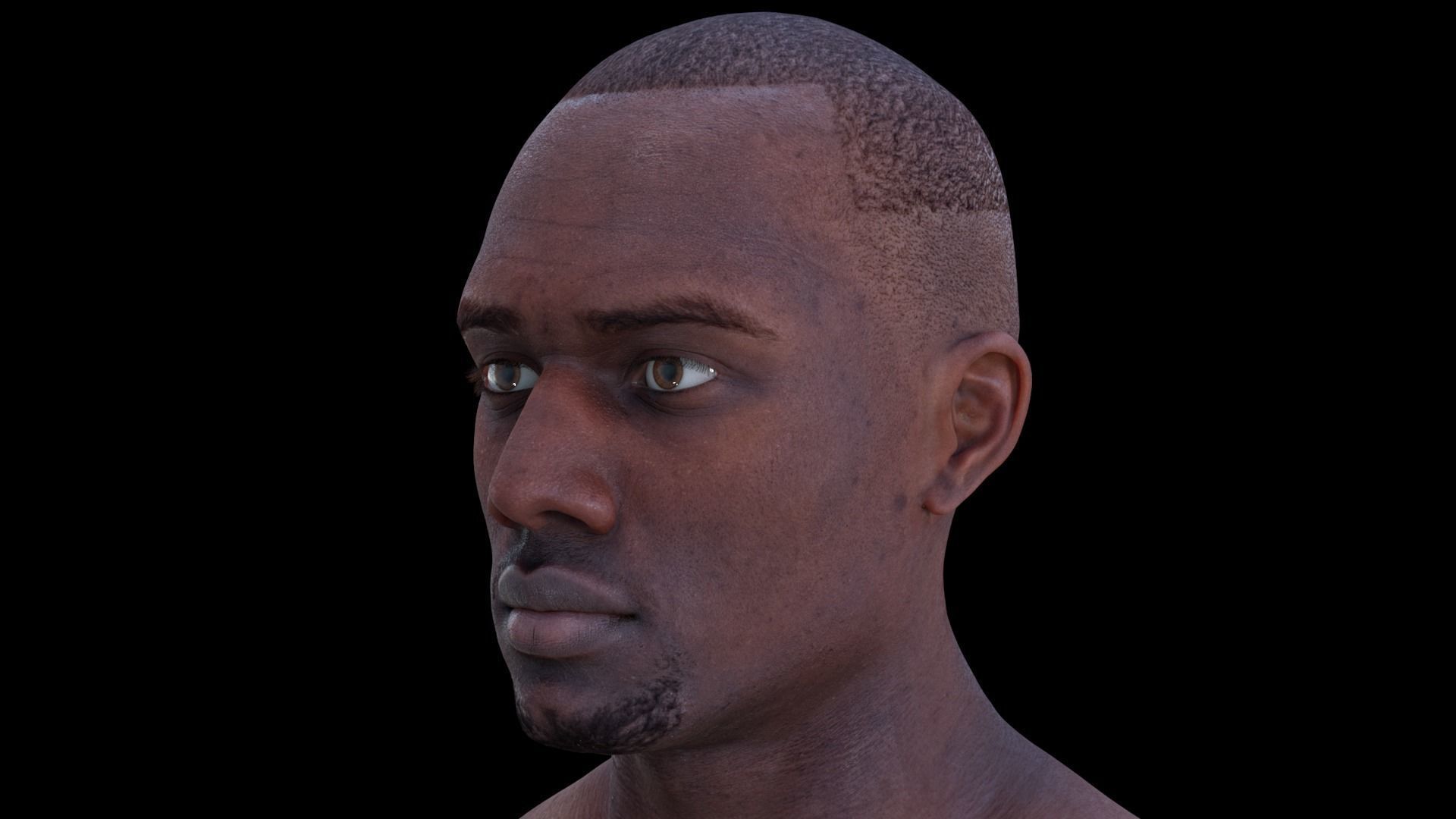 Cinematic Male 002 - Advanced Body Rig - Face Rig - GUI Low-poly 3D model_7