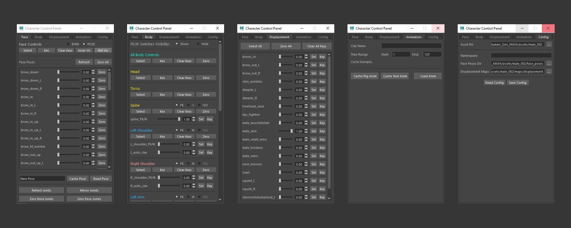 Cinematic Male 002 - Advanced Body Rig - Face Rig - GUI Low-poly 3D model_24