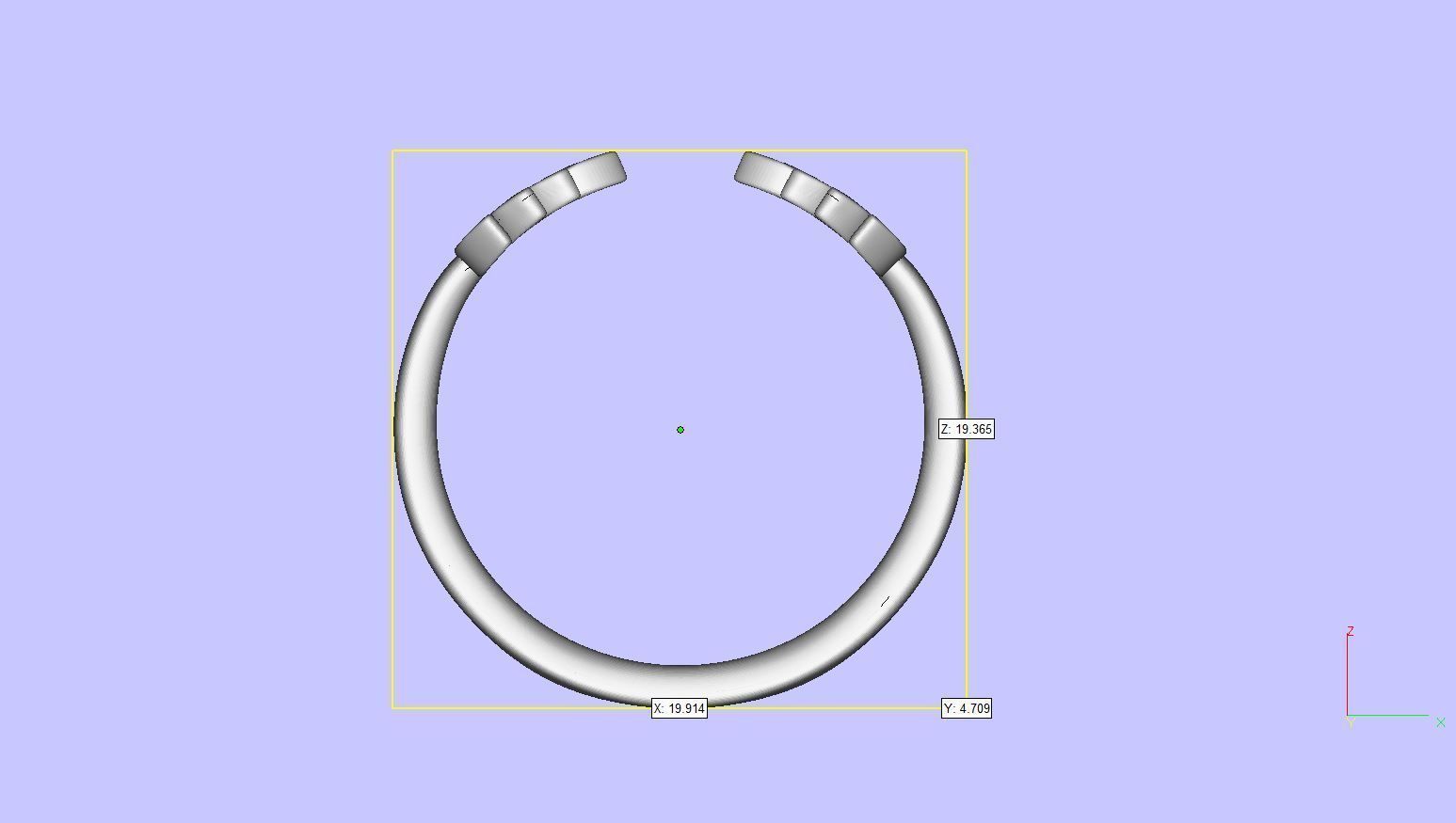 Diamond Leaves Wedding Ring 3D print model_6