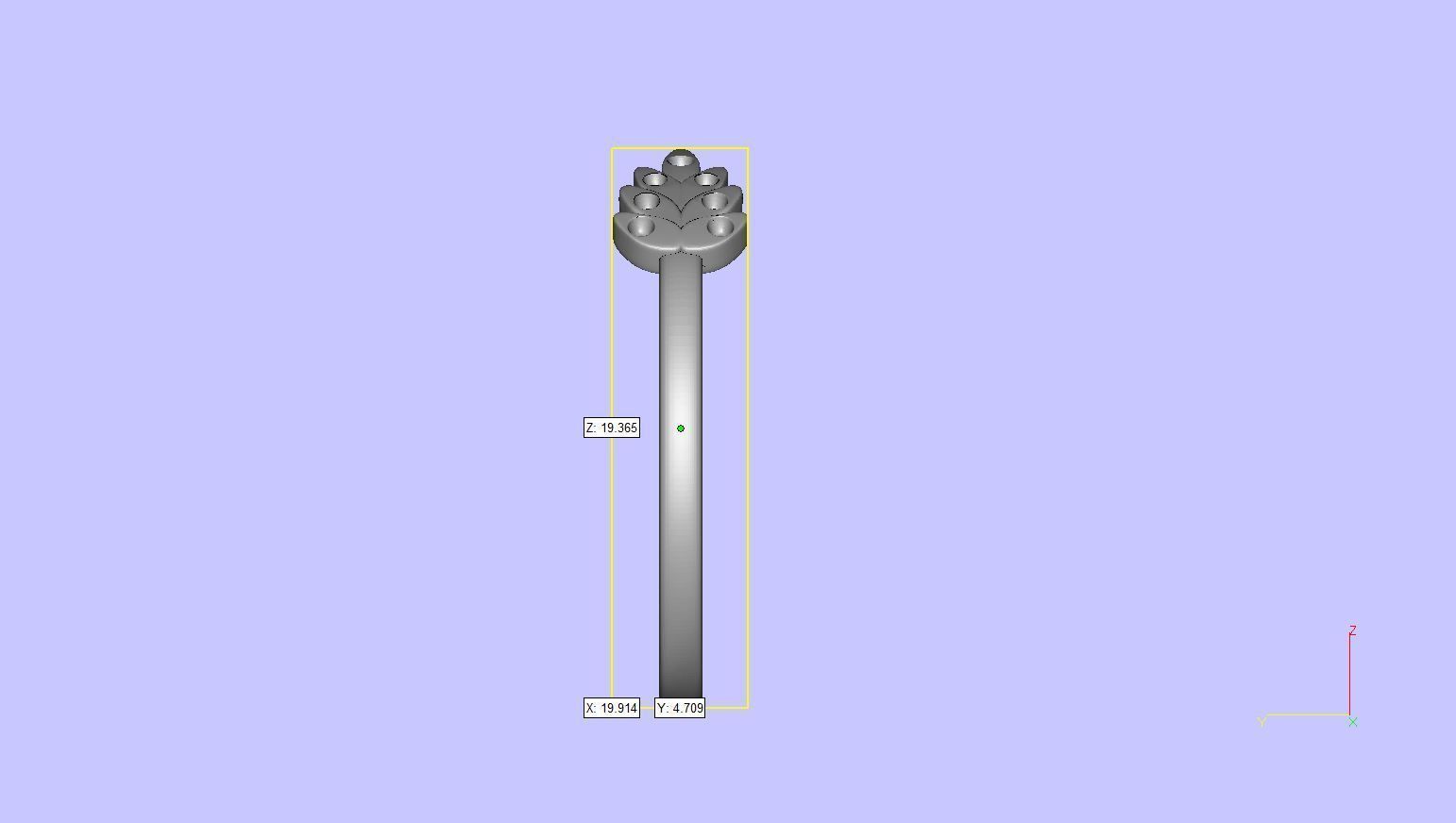 Diamond Leaves Wedding Ring 3D print model_7