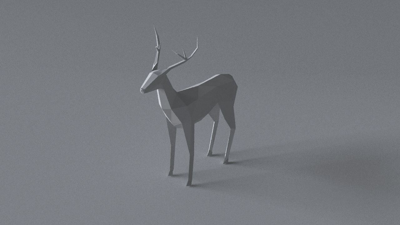 low-poly 3D printer model Deer Low-poly 3D model_5