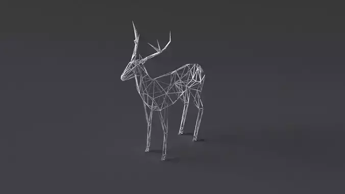 low-poly 3D printer model Deer Low-poly 3D model