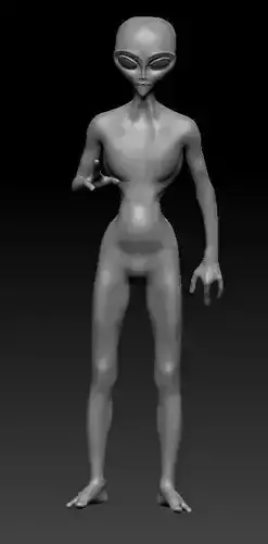 GREY ALIEN 3D print model