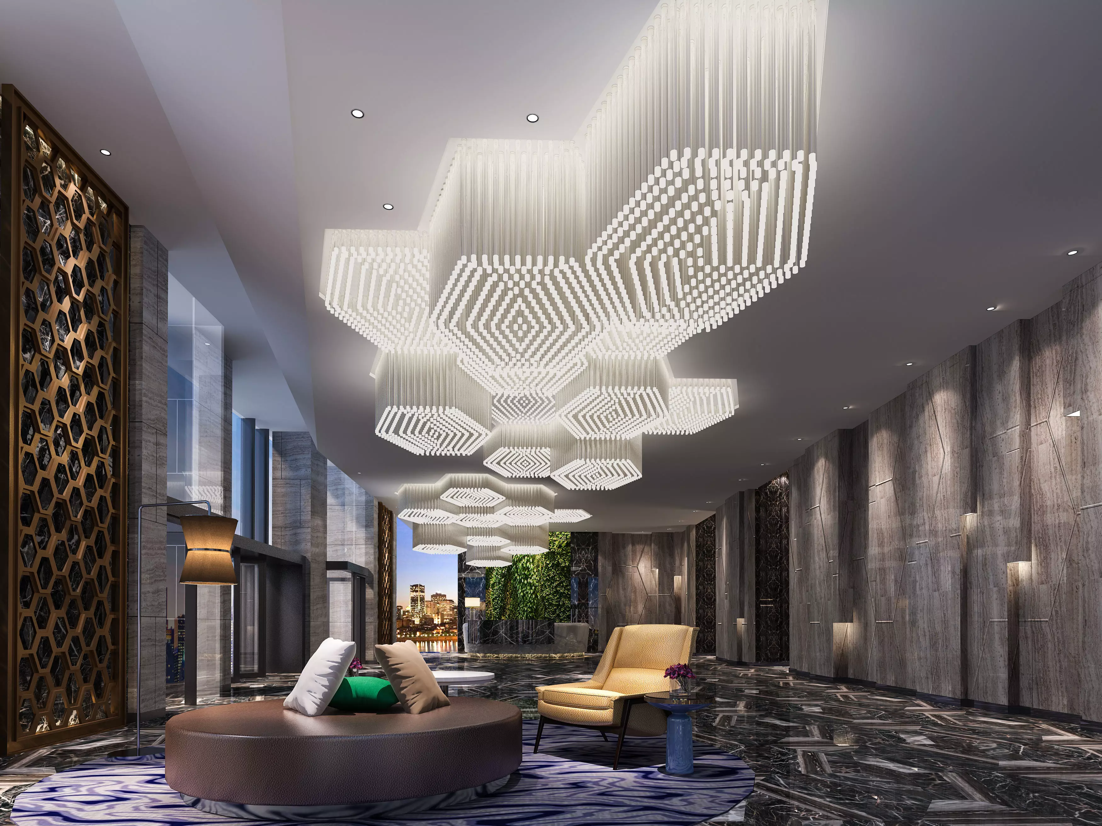 hotel lobby 3D model