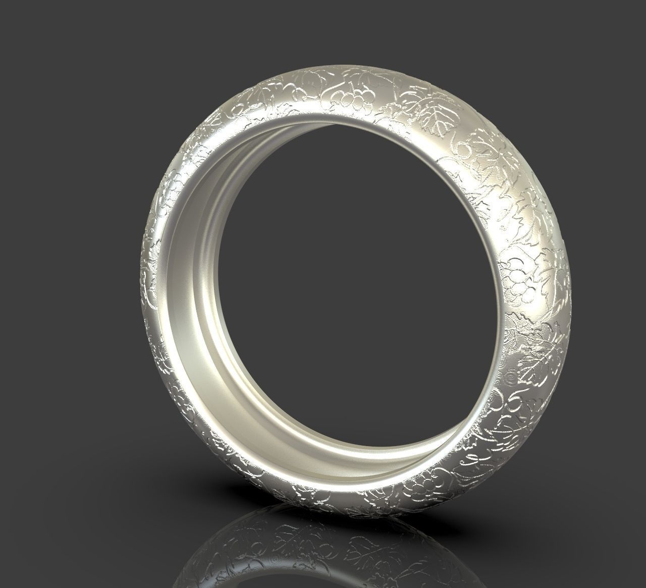 Ring With Nature Details 3D print model_2