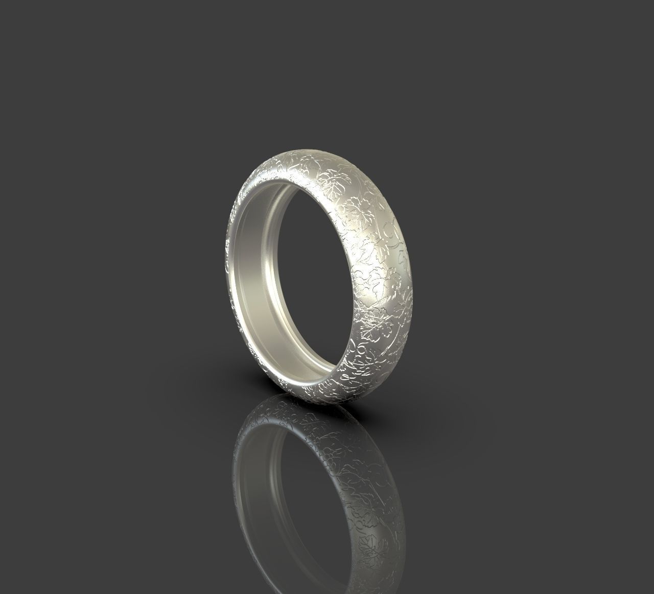 Ring With Nature Details 3D print model_11