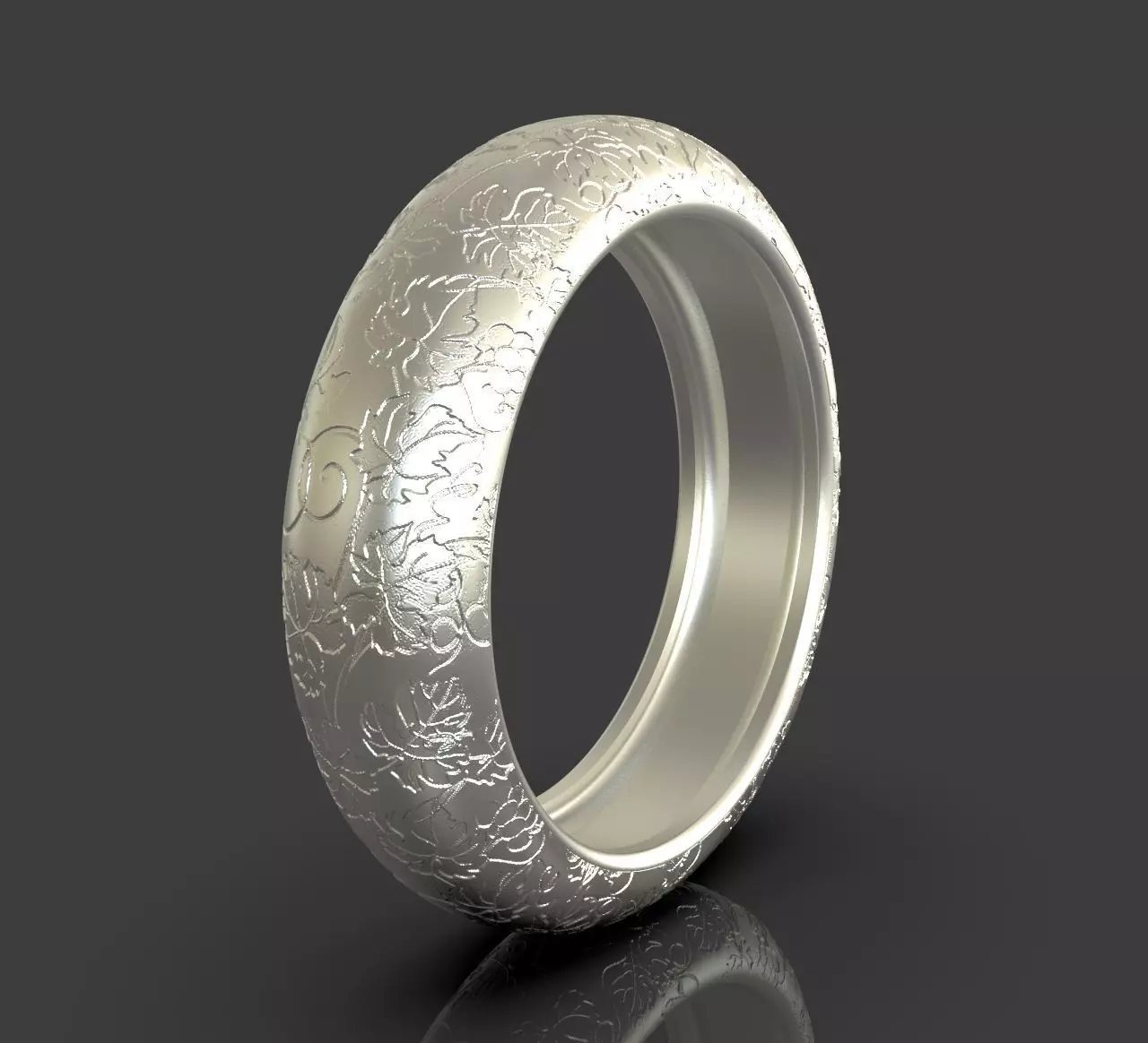 Ring With Nature Details 3D print model_0