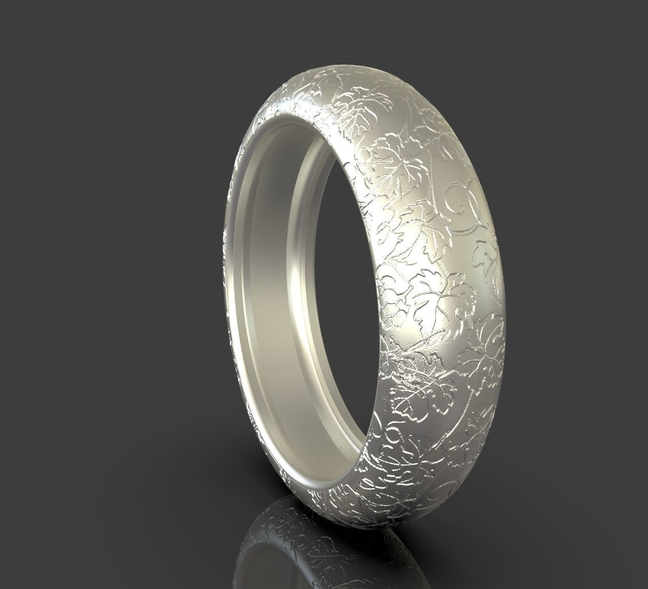 Ring With Nature Details 3D print model_3