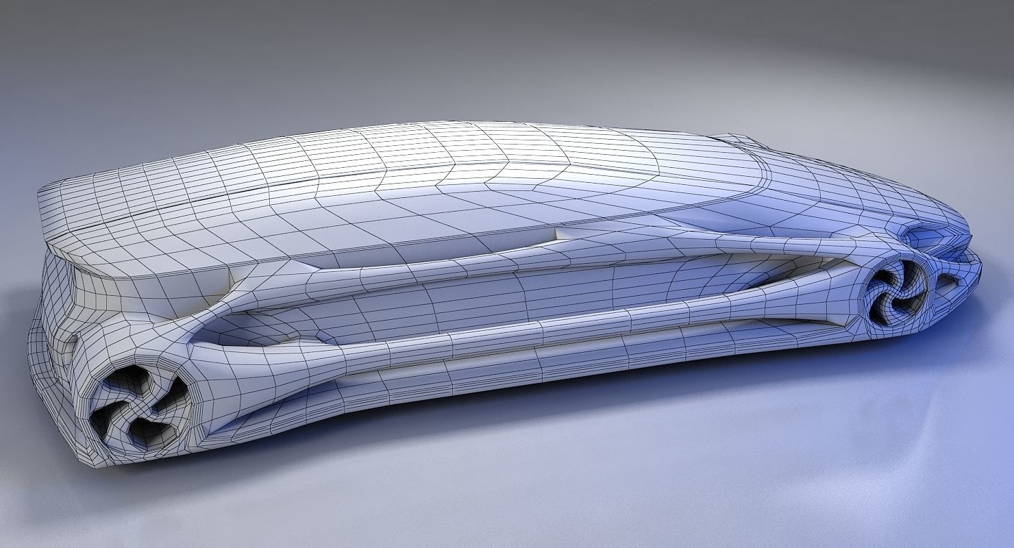 Futuristic Car HD 10 3D model_5