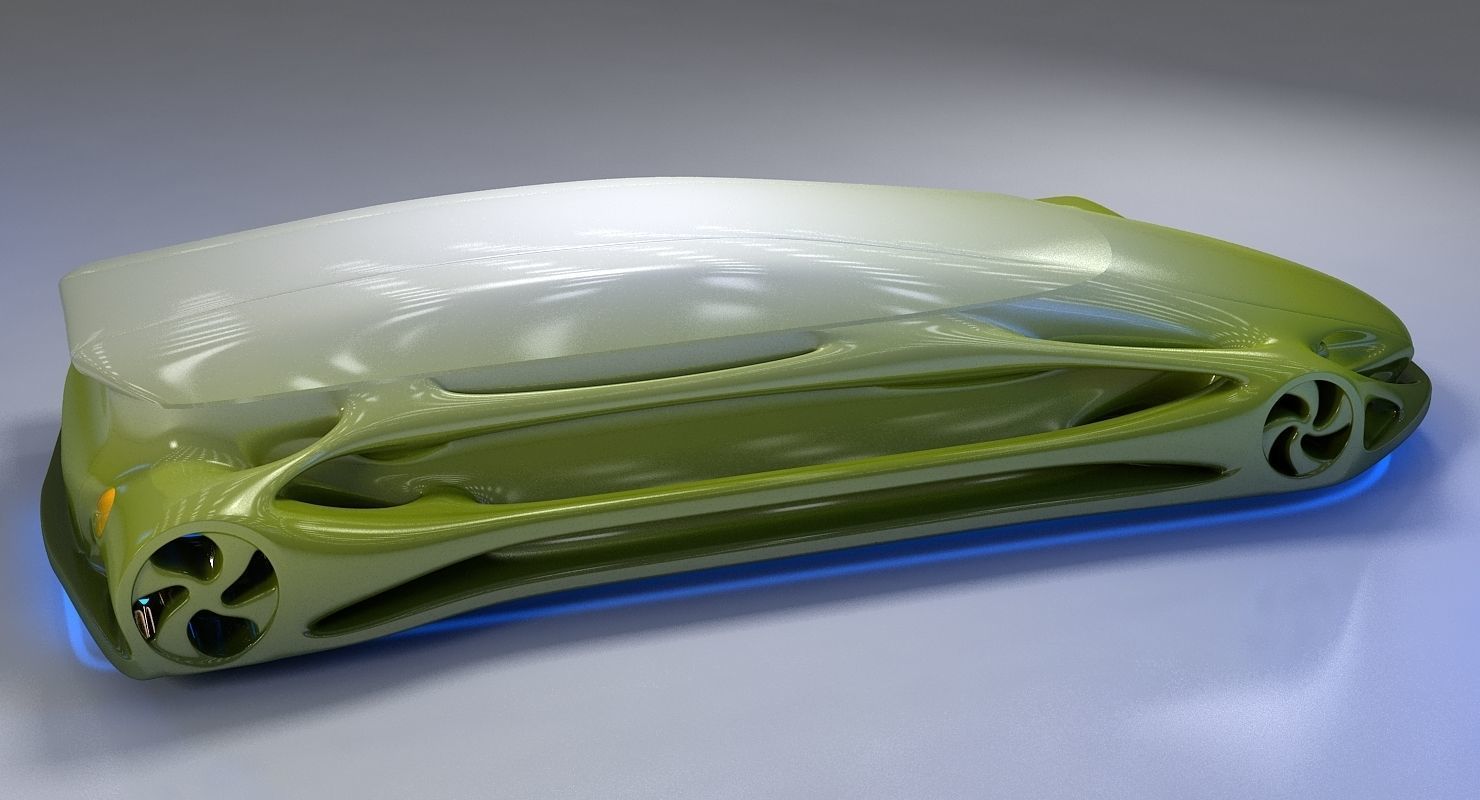 Futuristic Car HD 10 3D model_4