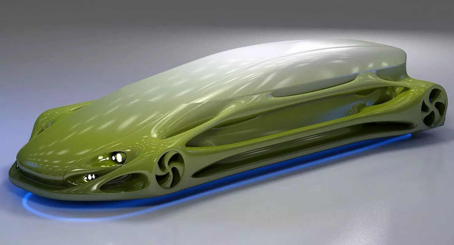 Futuristic Car HD 10 3D model_0