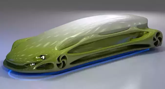 Futuristic Car HD 10 3D model
