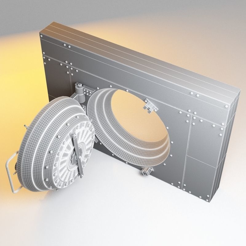 3D Vault golden bank 3D model_5