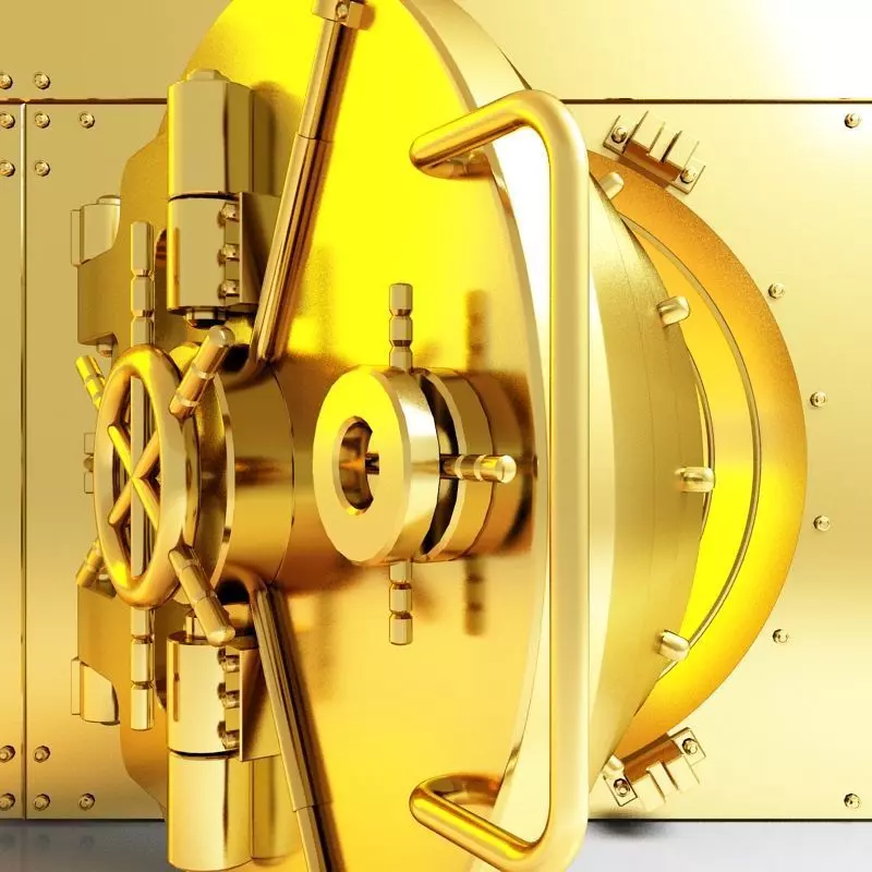 3D Vault golden bank 3D model_0