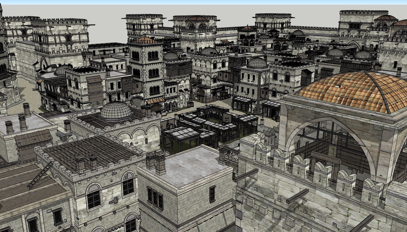 Medieval City 3D model_22