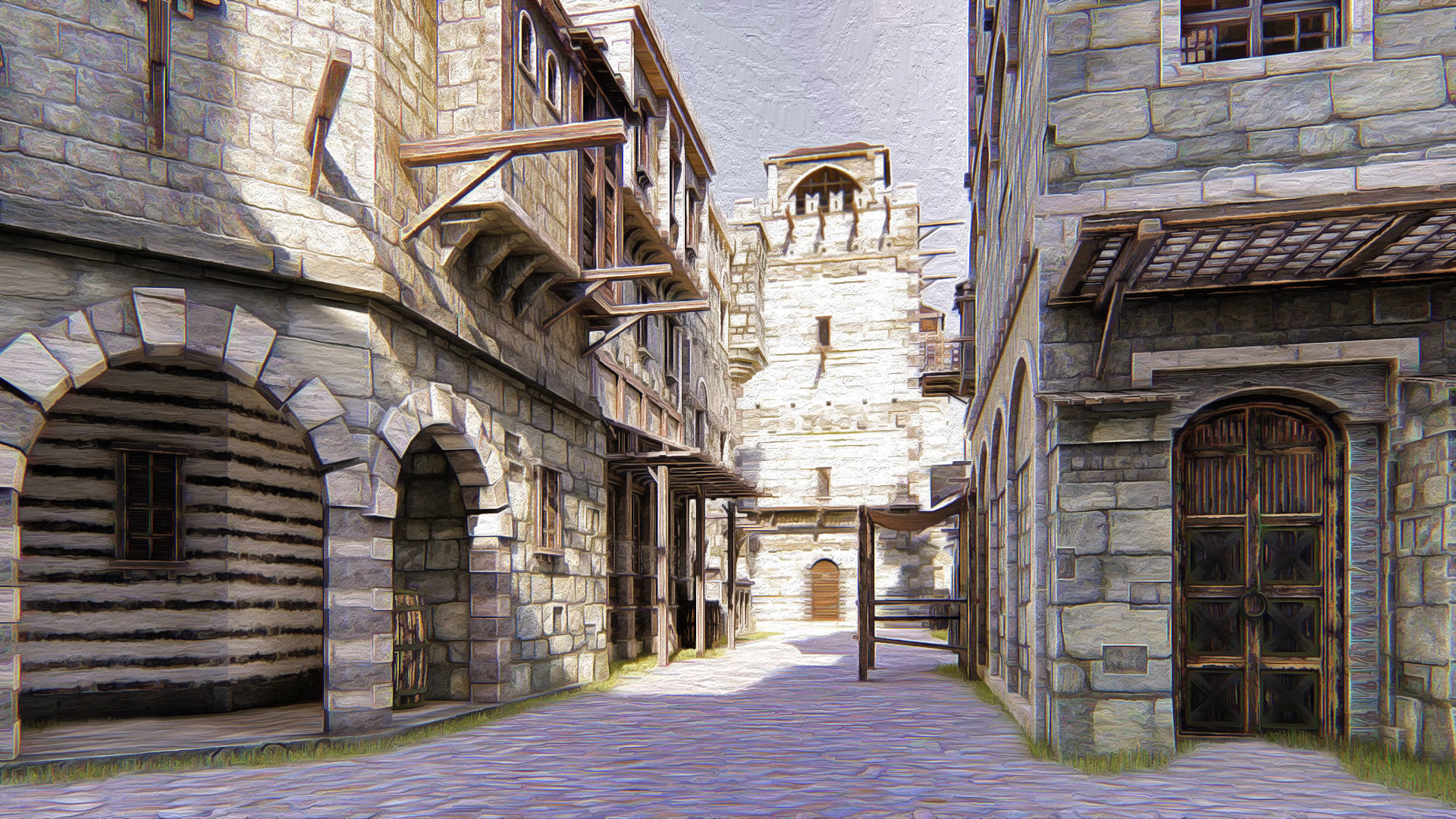 Medieval City 3D model_7
