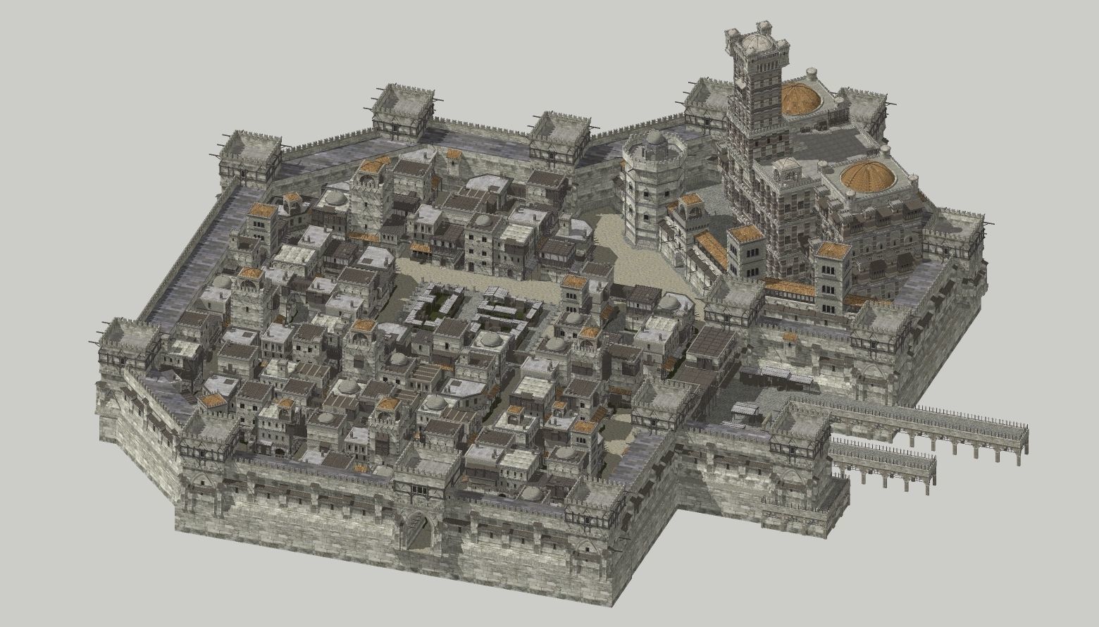 Medieval City 3D model_10