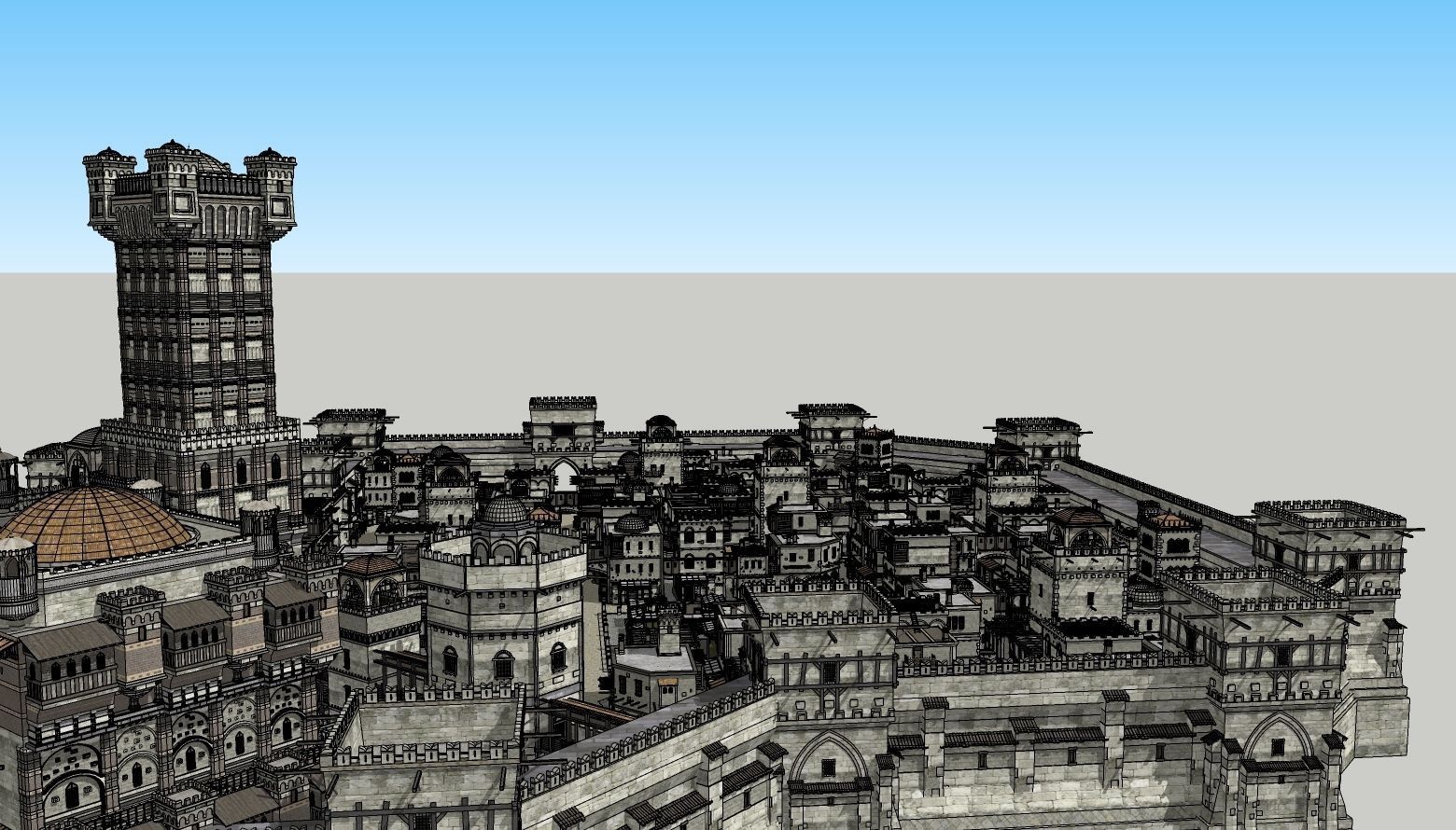 Medieval City 3D model_15