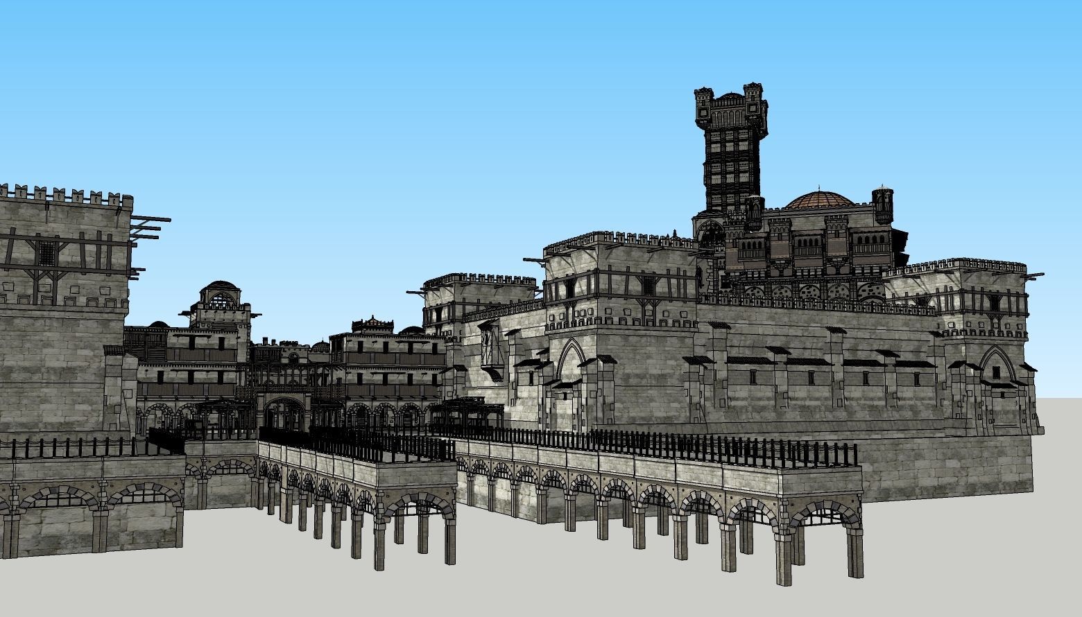 Medieval City 3D model_16
